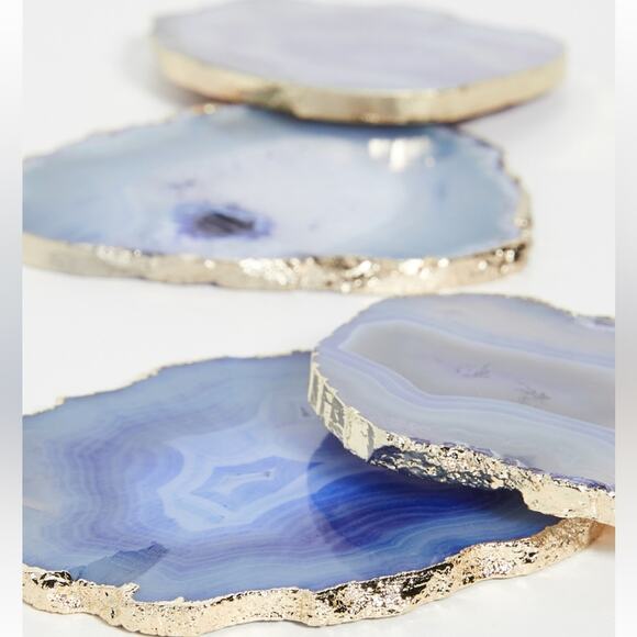 NWT Shiraleah Set of 4 Agate Coasters - Picture 2 of 7